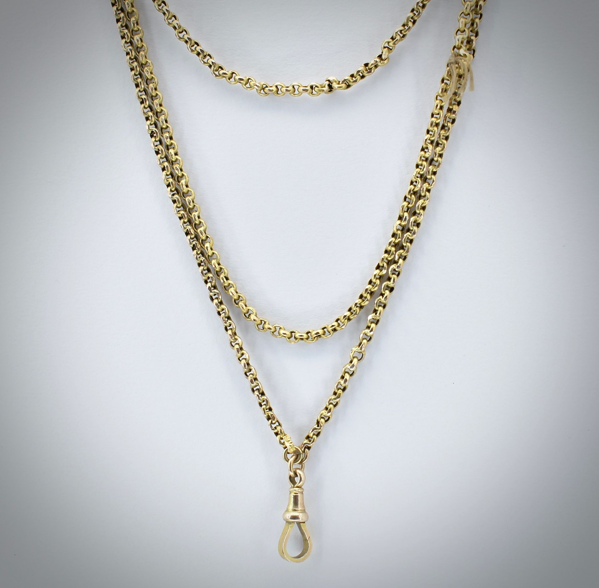 Victorian 19th Century 9ct Gold Guard Chain - Image 2 of 2