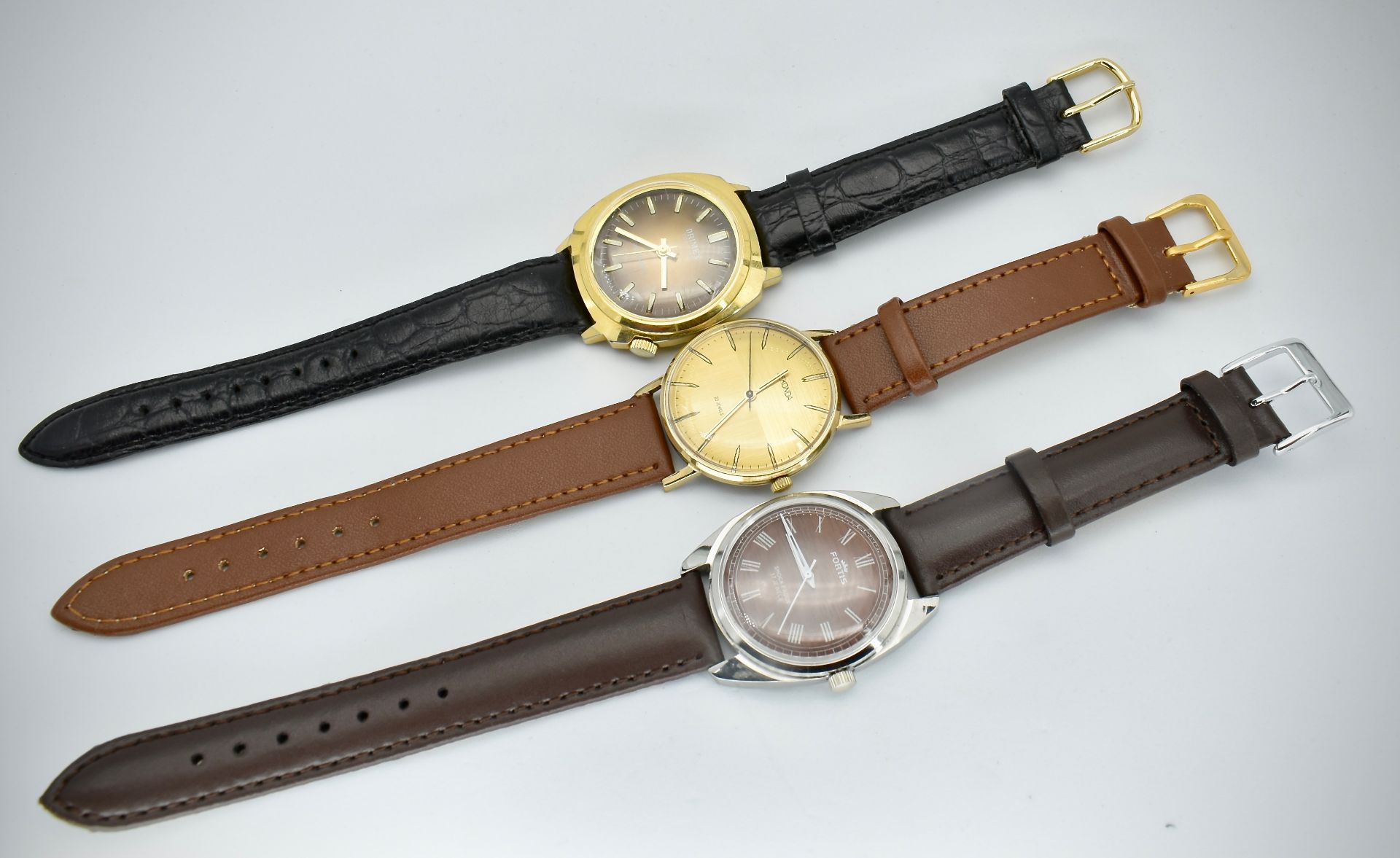 Collection of 3 Mid Century Watches Drimex, Fortis & Sekonda - Bild 2 aus 3