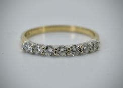 9ct Gold & Diamond Seven Stone Ring