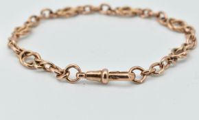 Early 20th Century Rose Gold Albert Chain Bracelet