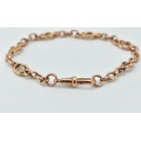 Early 20th Century Rose Gold Albert Chain Bracelet