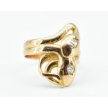 Victorian 18ct Gold & Diamond Art Nouveau Snake Ring