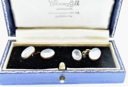 Pair of Gold & Moonstone Cufflinks