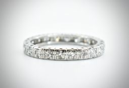French Platinum & Diamond Eternity Ring