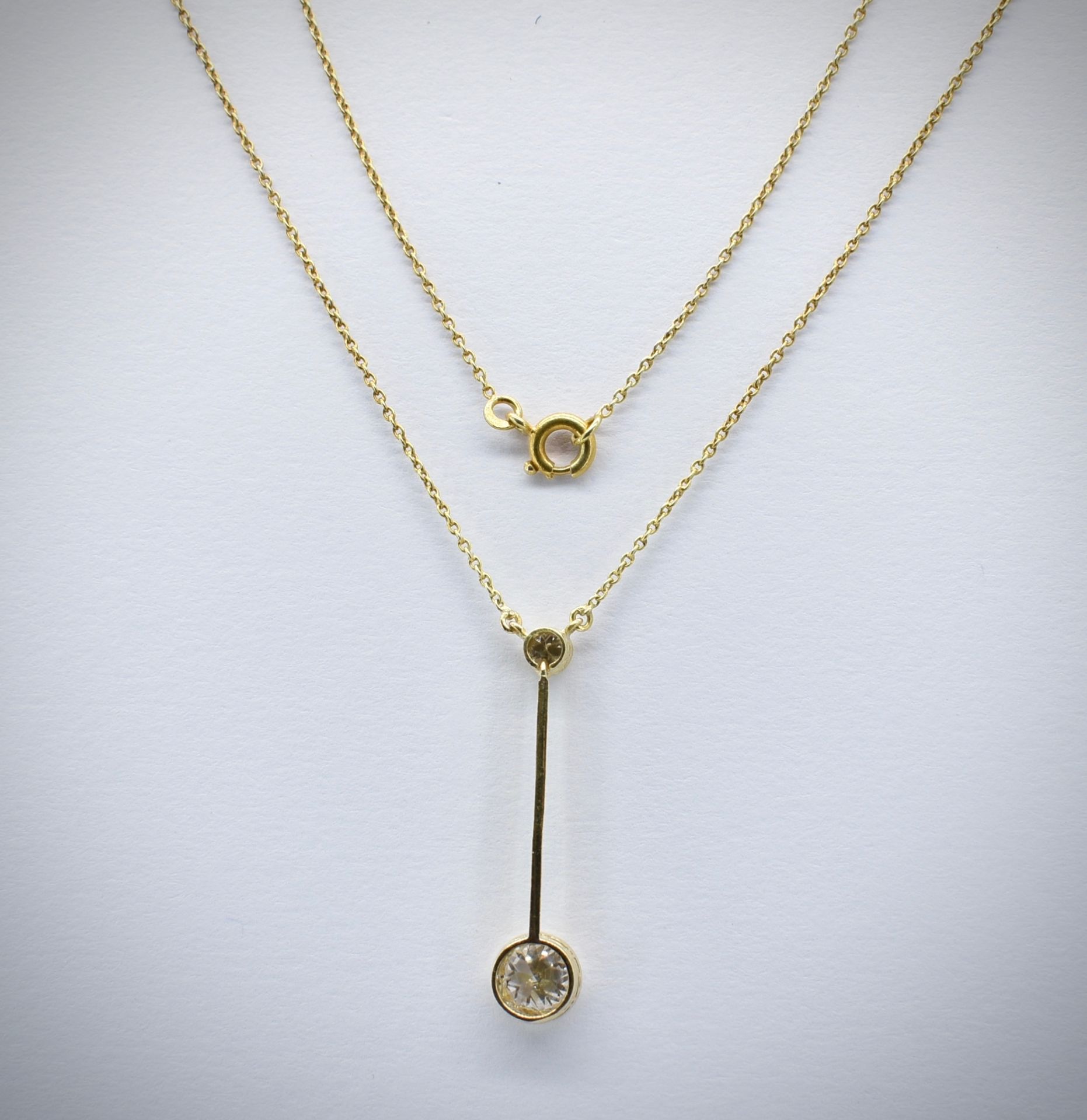 14ct Gold & Diamond Pendant Necklace - Image 4 of 5