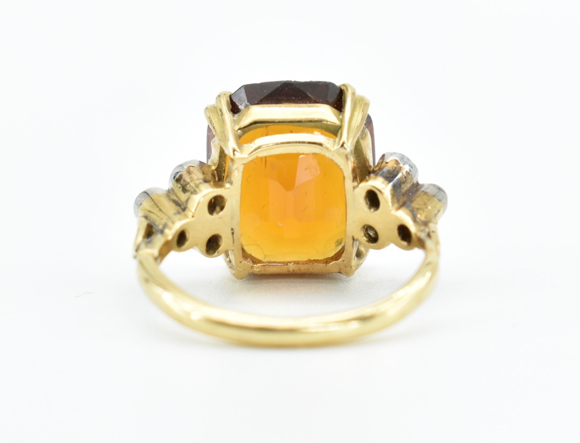 9ct Gold Citrine & Diamond Ring - Image 3 of 4