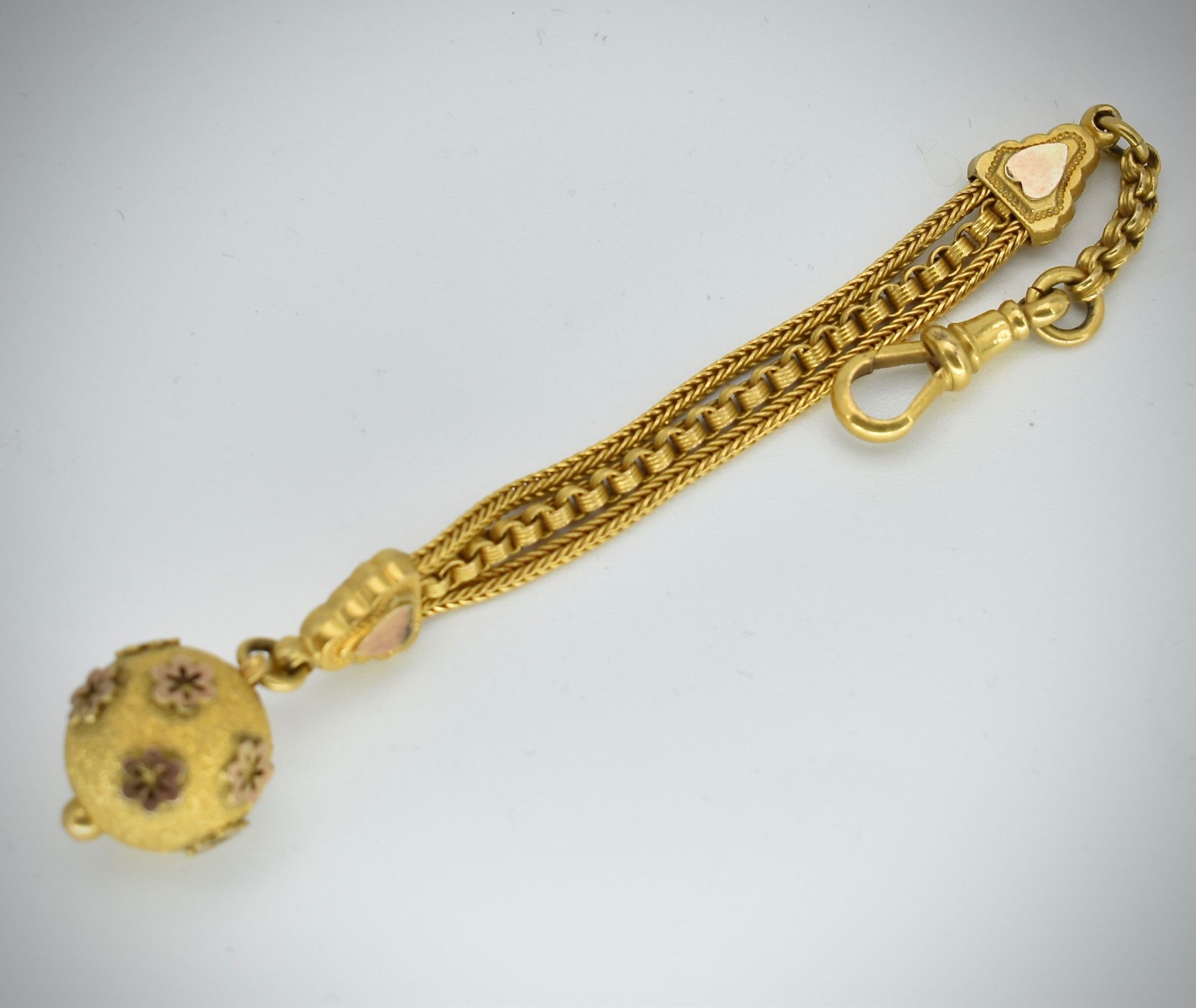Victorian 19th Century Gold Albertina Chain & Ball Finial - Image 3 of 4