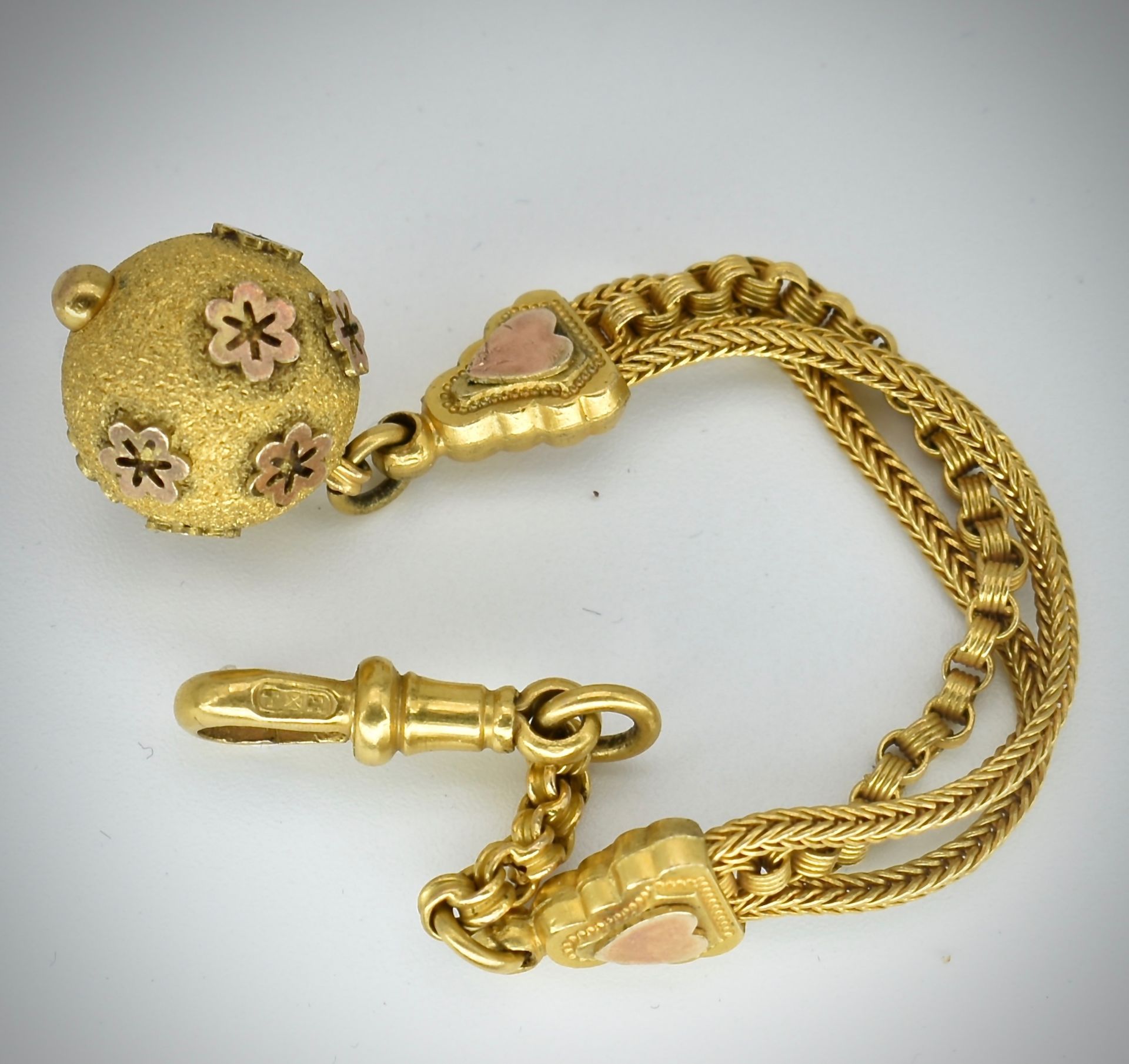 Victorian 19th Century Gold Albertina Chain & Ball Finial - Image 4 of 4