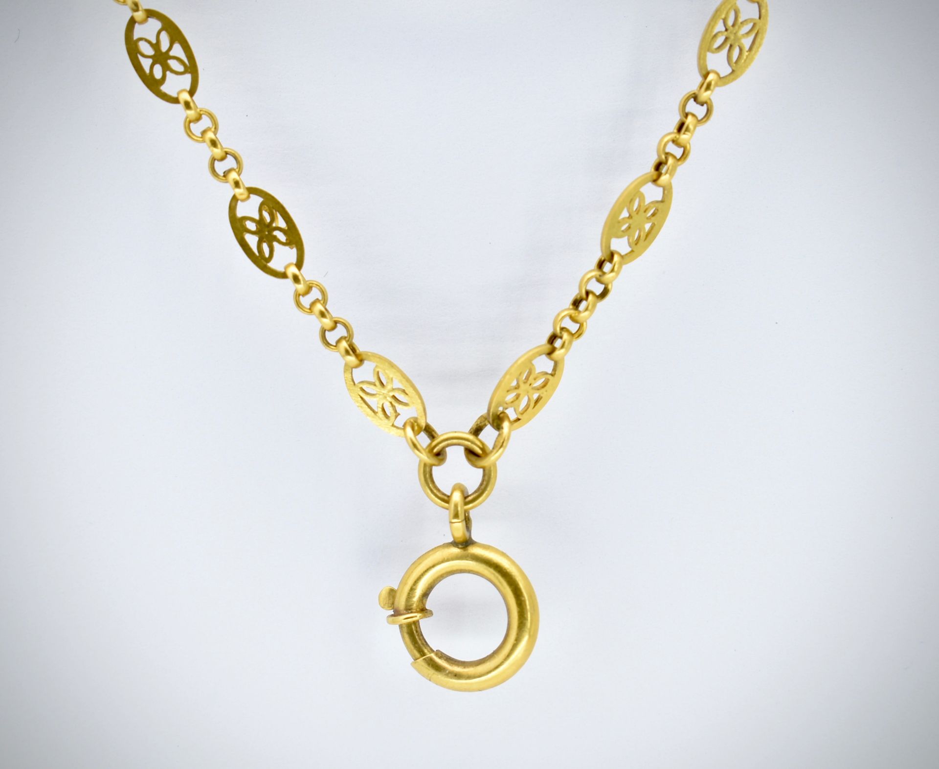 A French 18ct Gold Antique Long Guard Chain - Image 2 of 4