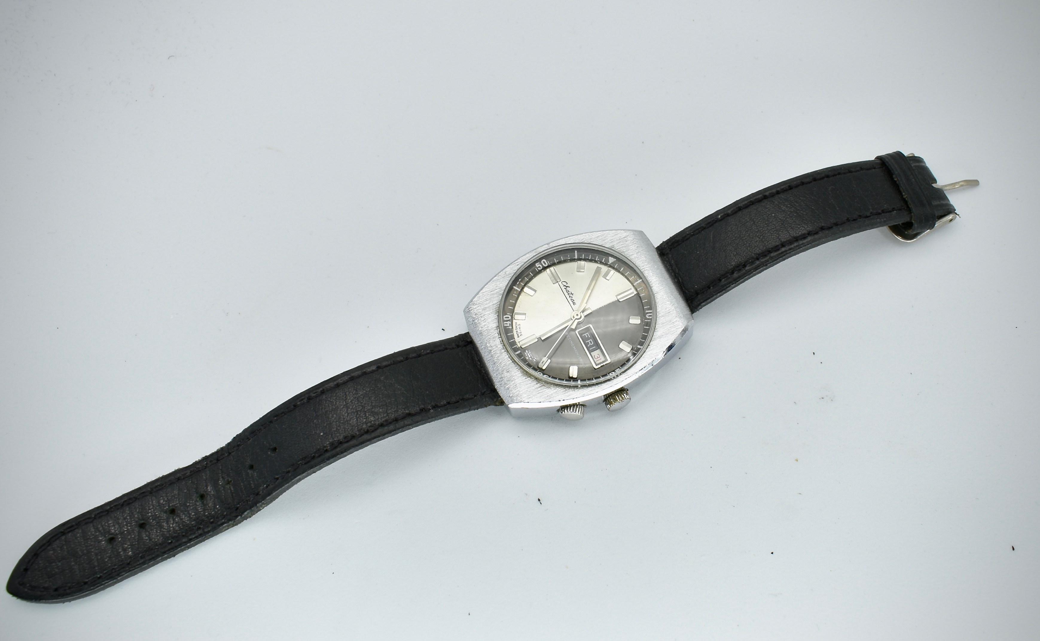 Mid Century Retro Chateau Two Tone Faced Gents Wristwatch - Image 3 of 3