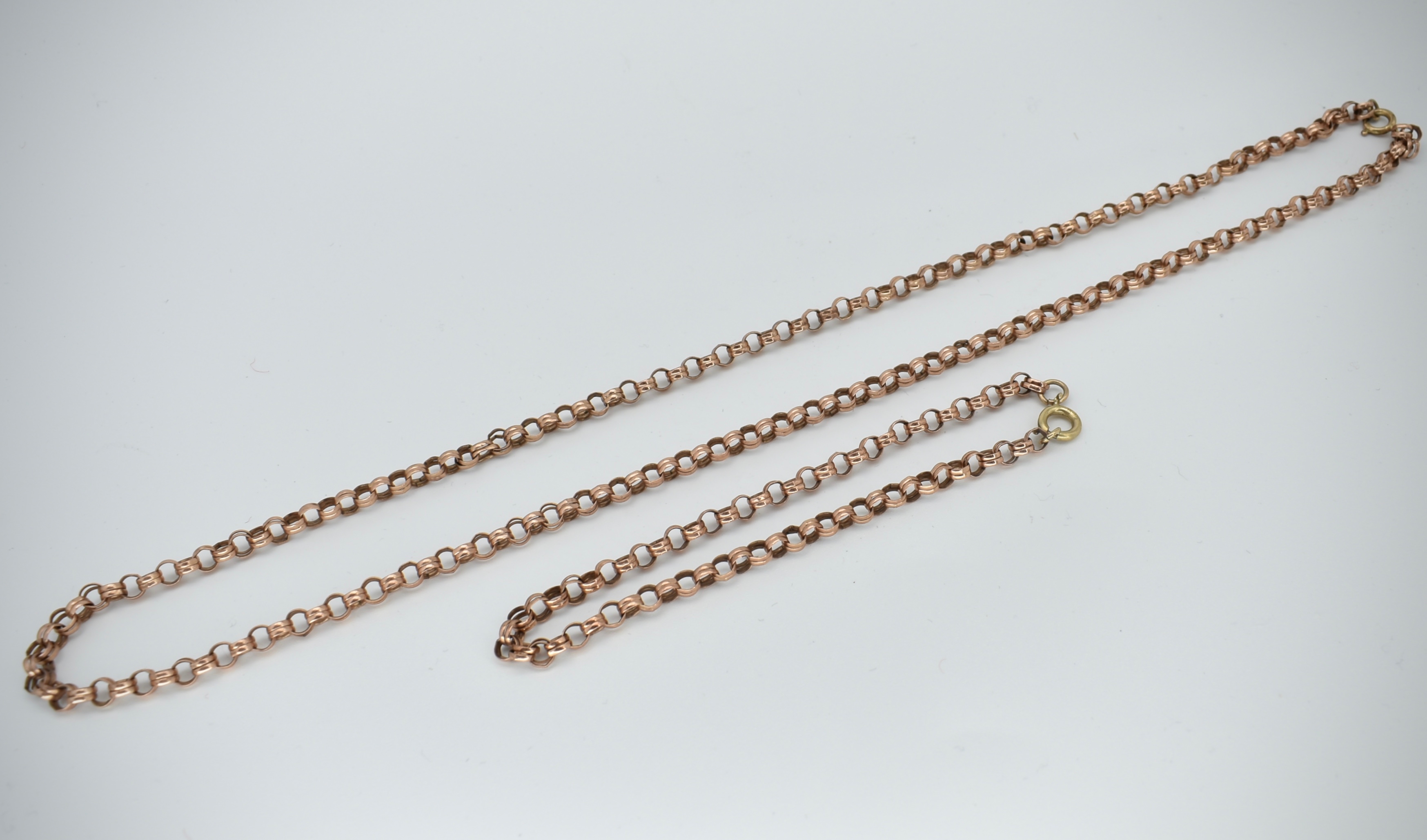 9ct Rose Gold Necklace & Bracelet Suite - Set