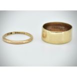 Two Hallmarked 9ct Gold Band Rings