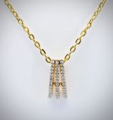 Yellow Gold & Diamond Pendant & Necklace