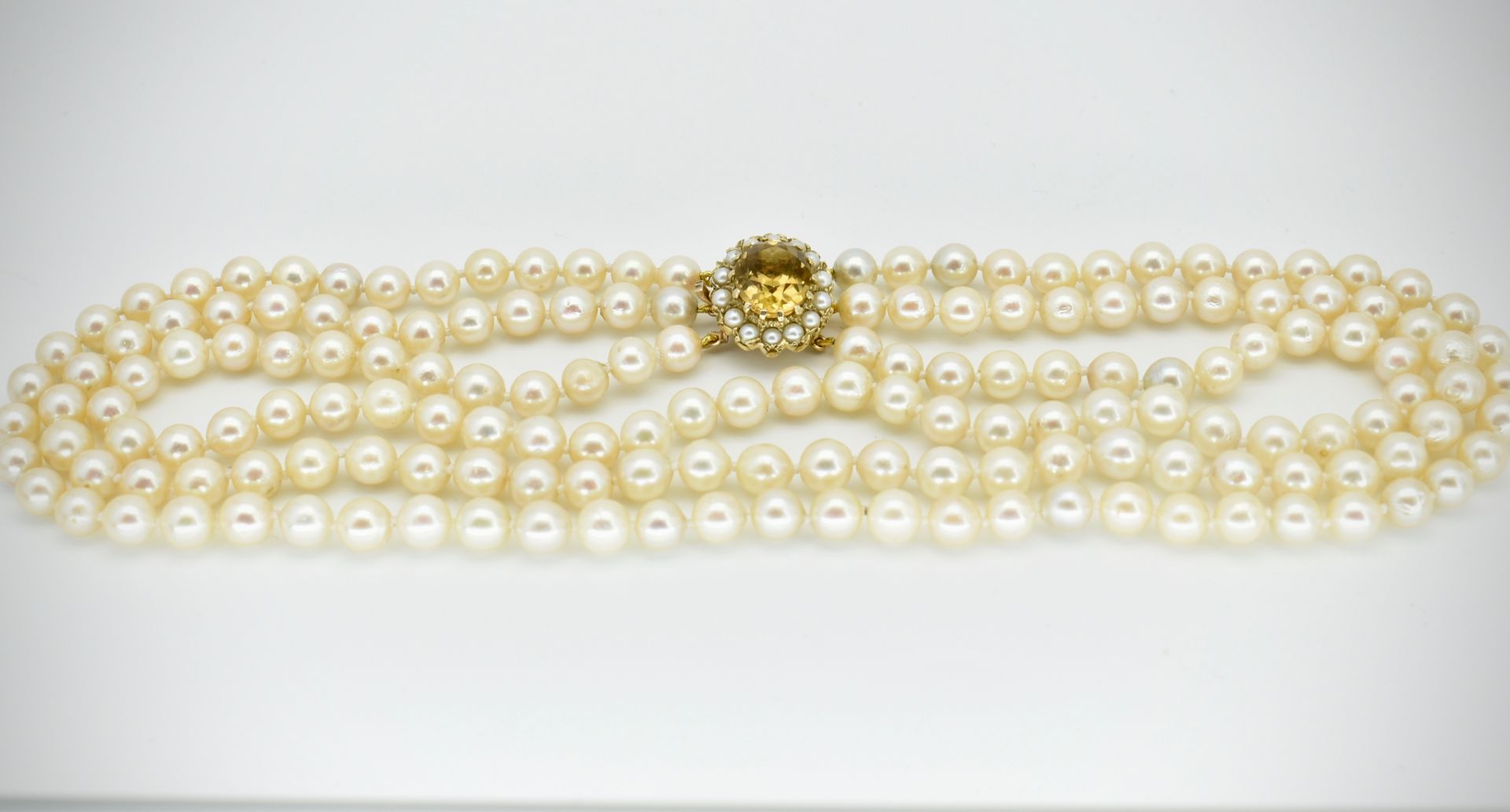 9ct Gold Citrine & Cultured Pearl Necklace - Image 2 of 6