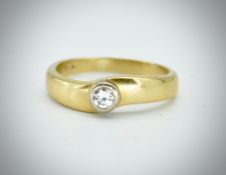 18ct Gold Diamond Solitaire Ring