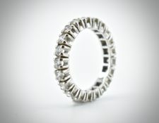 18ct White Gold & Diamond Eternity Ring