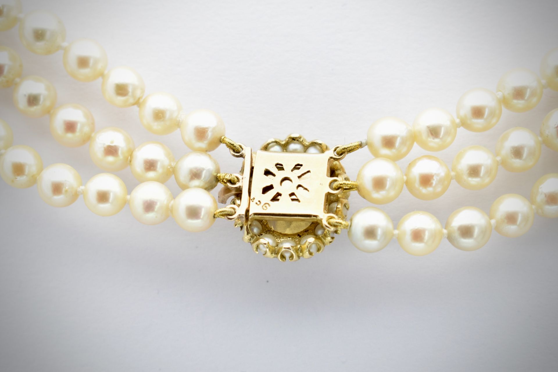 9ct Gold Citrine & Cultured Pearl Necklace - Image 3 of 6