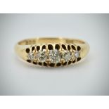 18ct Gold & Diamond Five Stone Hallmarked Ring