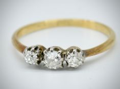 18ct Gold & Diamond 3 Stone Ring