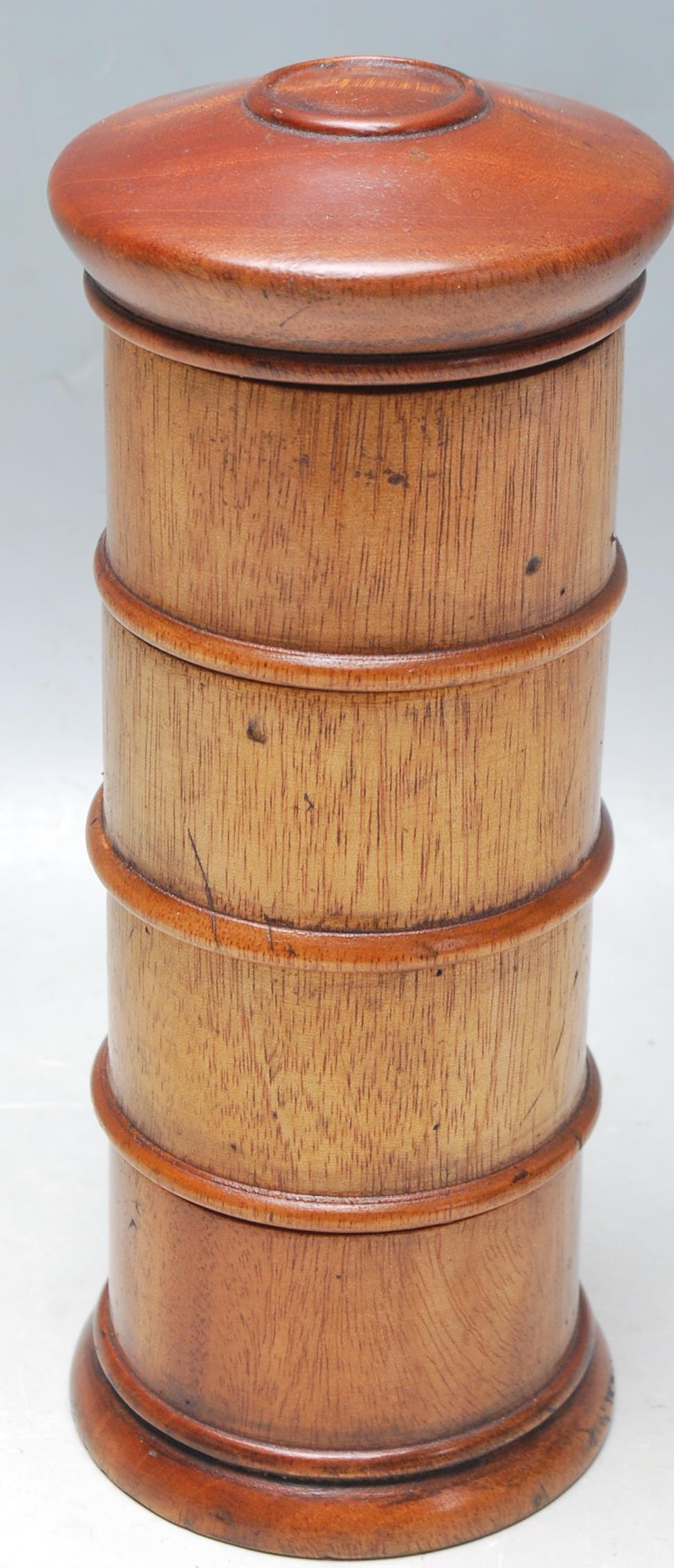 ANTIQUE VICTORIAN STYLE FRUITWOOD SPICE TOWER - Image 2 of 3