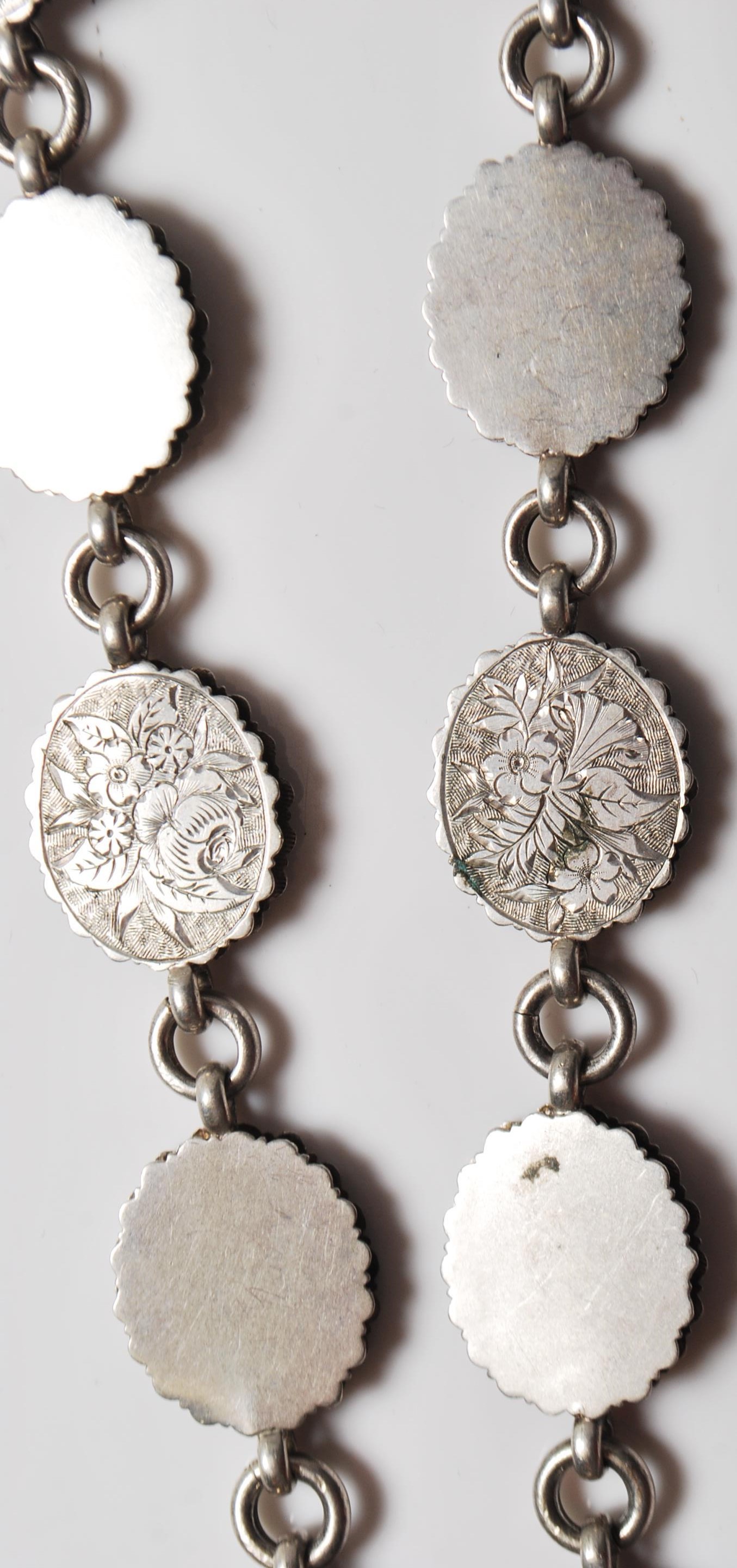 VICTORIAN SILVER COLLAR LOCKET NECKLACE - Image 4 of 7