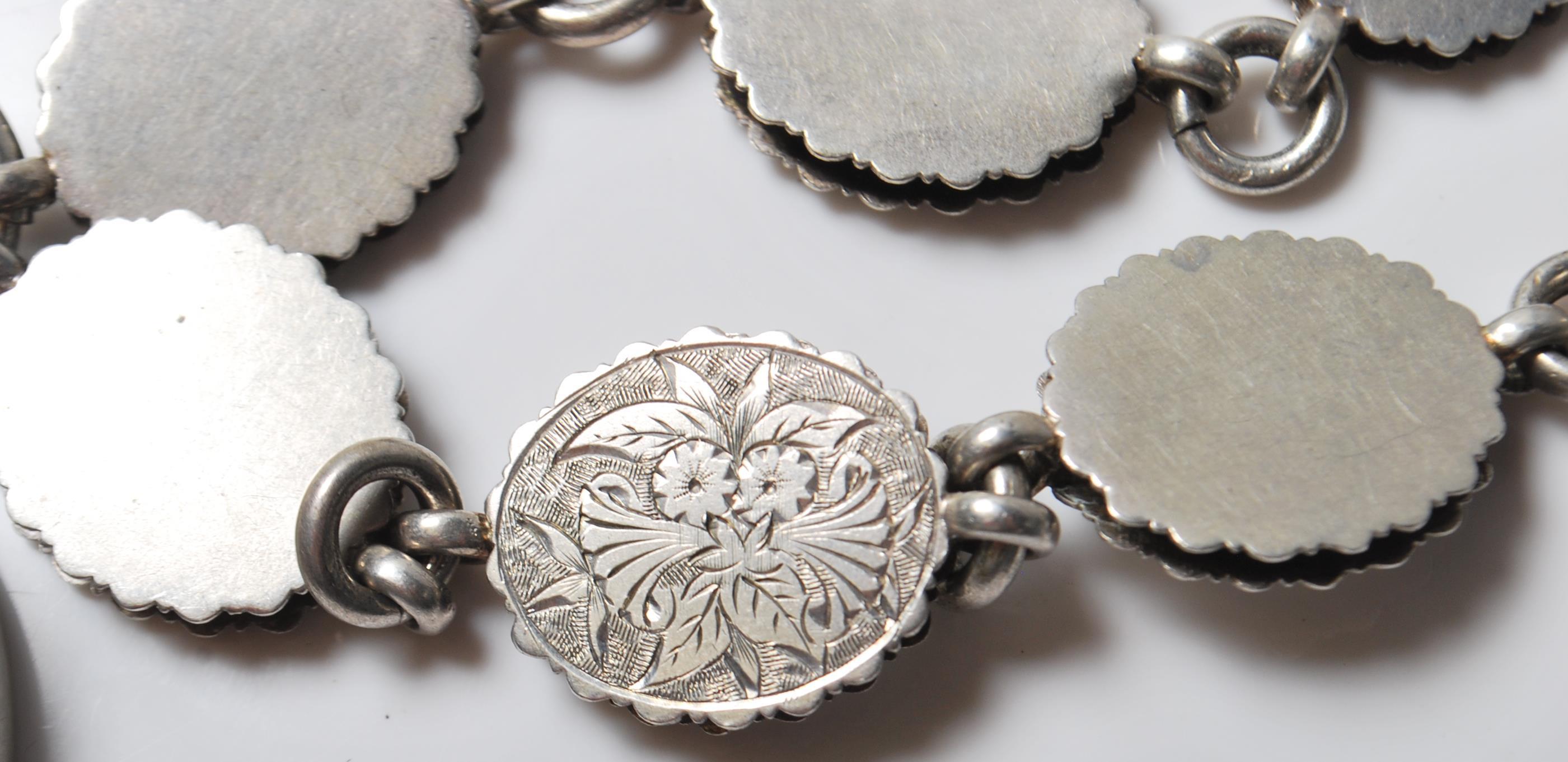 VICTORIAN SILVER COLLAR LOCKET NECKLACE - Image 6 of 7