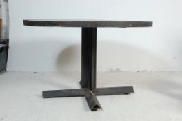 LARGE VINTAGE STYLE METAL FRAME FACTORY INDUSTRIAL TABLE