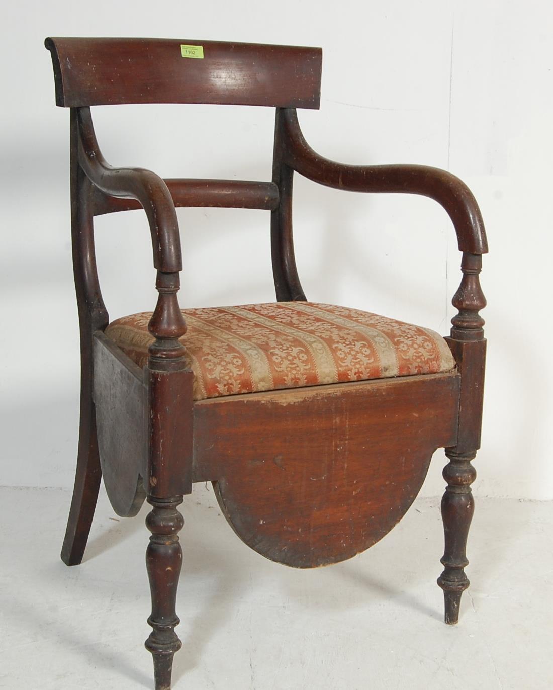 19TH CENTURY VICTORIAN MAHOGANY COMMODE CHAIR