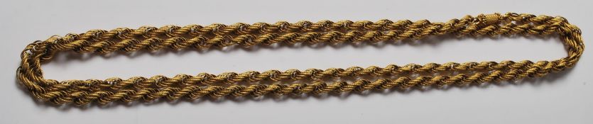 GEORGIAN PINCHBECK LONG GUARD CHAIN