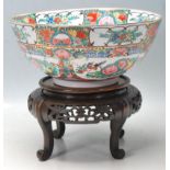 LARGE 20TH CENTURY CHINESE PORCELAIN PUNCH BOWL