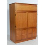 NATHAN - SQUARES - BRITISH MODERN DESIGN - RETRO VINTAGE TEAK WOOD TV CUPBOARD