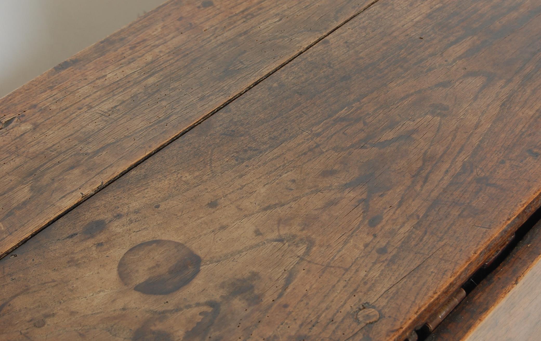 LATE 19TH CENTURY VICTORIAN OAK DROP LEAF GATE LEG DINING TABLE - Image 3 of 7