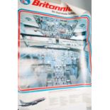 PAIR OF BRITANNIA AIRWAYS PROMOTIONAL POSTERS.