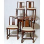 VINTAGE MID CENTURY ERCOL DINING CHAIRS TOGETHER WITH A DROP LEAF TABEL