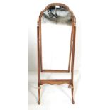 QUEEN ANNE MAHOGANY CHEVAL DRESSING MIRROR