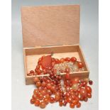 GROUP OF MIXED CARNELIAN BEADS AND SPARES