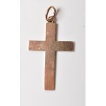 EDWARDIAN 9CT GOLD HALLMARKED NECKLACE PENDANT CROSS