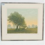 SIGNED LITHOGRAPH PLEINT BY KENNETH LEECH - BRIDLE WAY