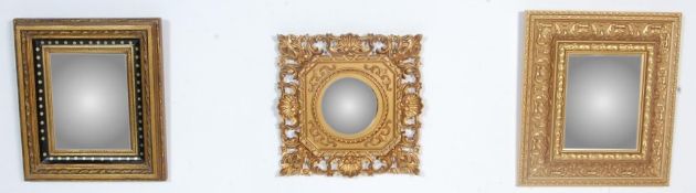 COLLECTION OF THREE ANTIQUE GILT MIRRORS