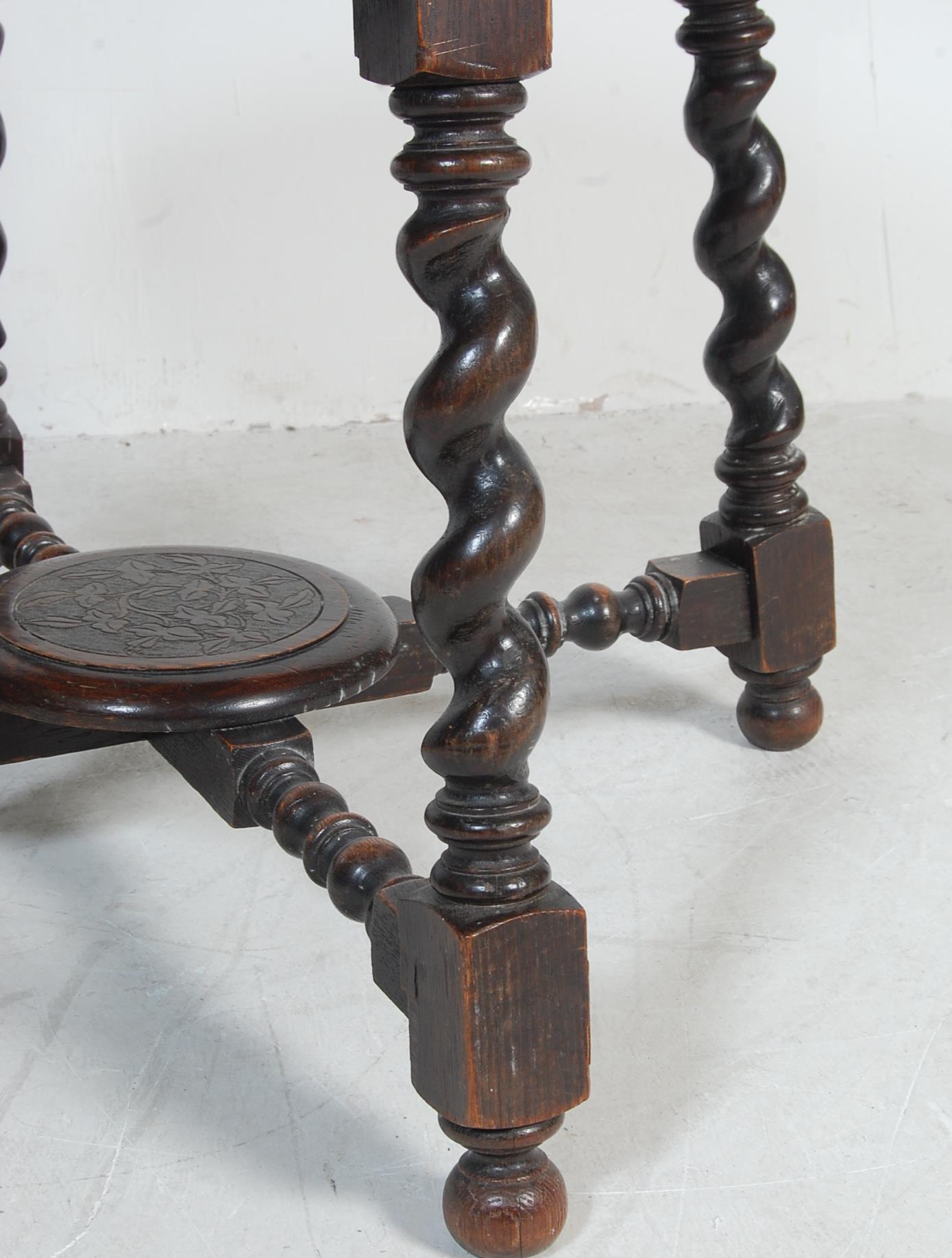 19TH CENTURY VICTORIAN CARVED OAK TABLE & CHAIRS - Image 8 of 19