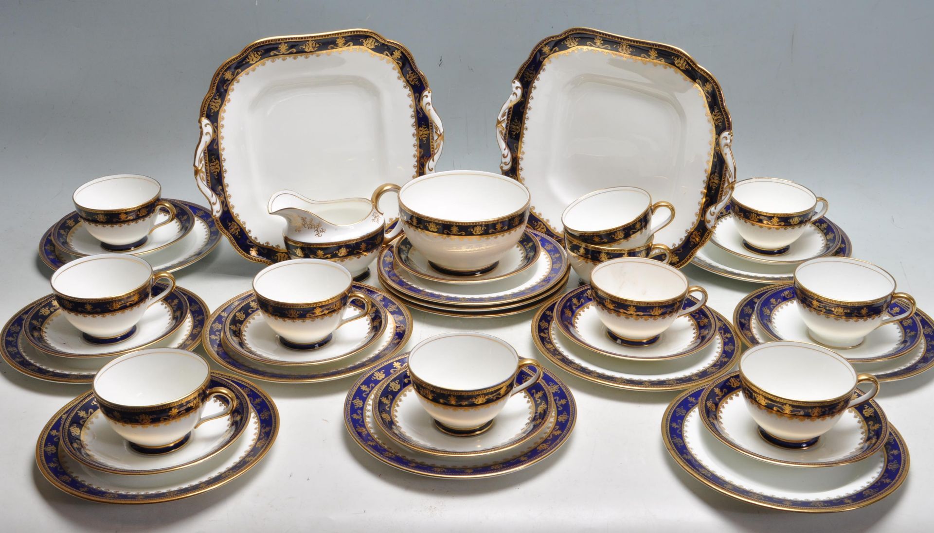 VINTAGE AYNSLEY COBALT BLUE TEA SERVICE