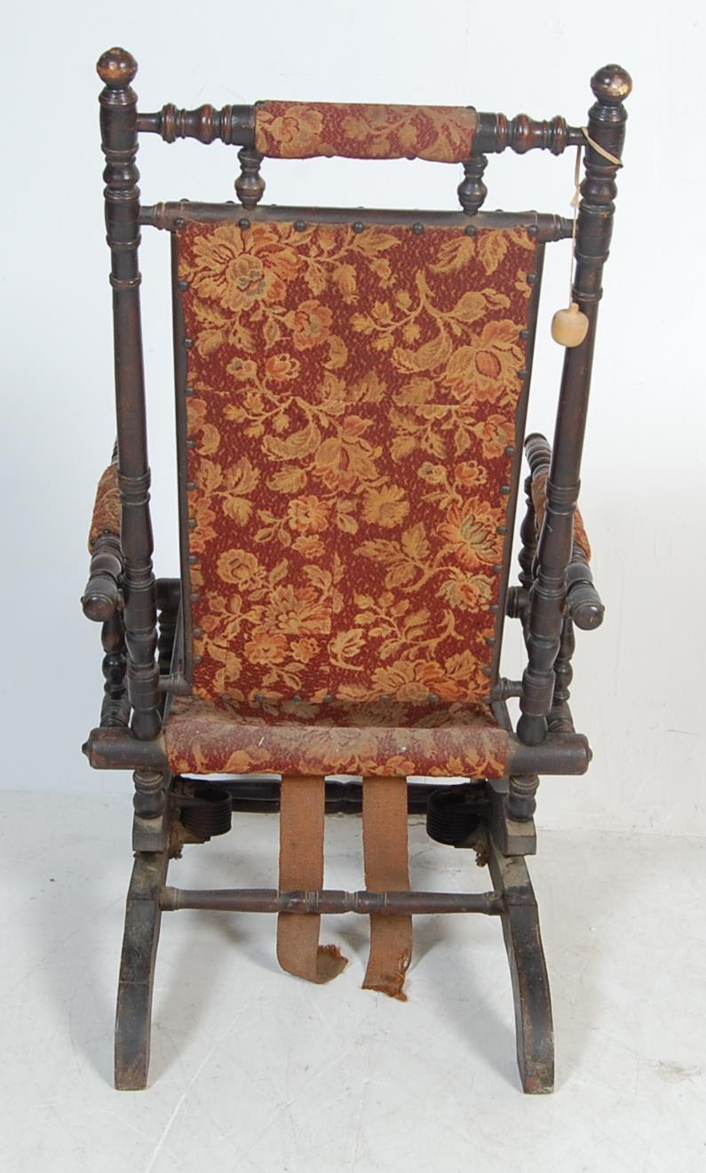 19TH CENTURY VICTORIAN BOSTON ROCKING CHAIR - Image 7 of 7