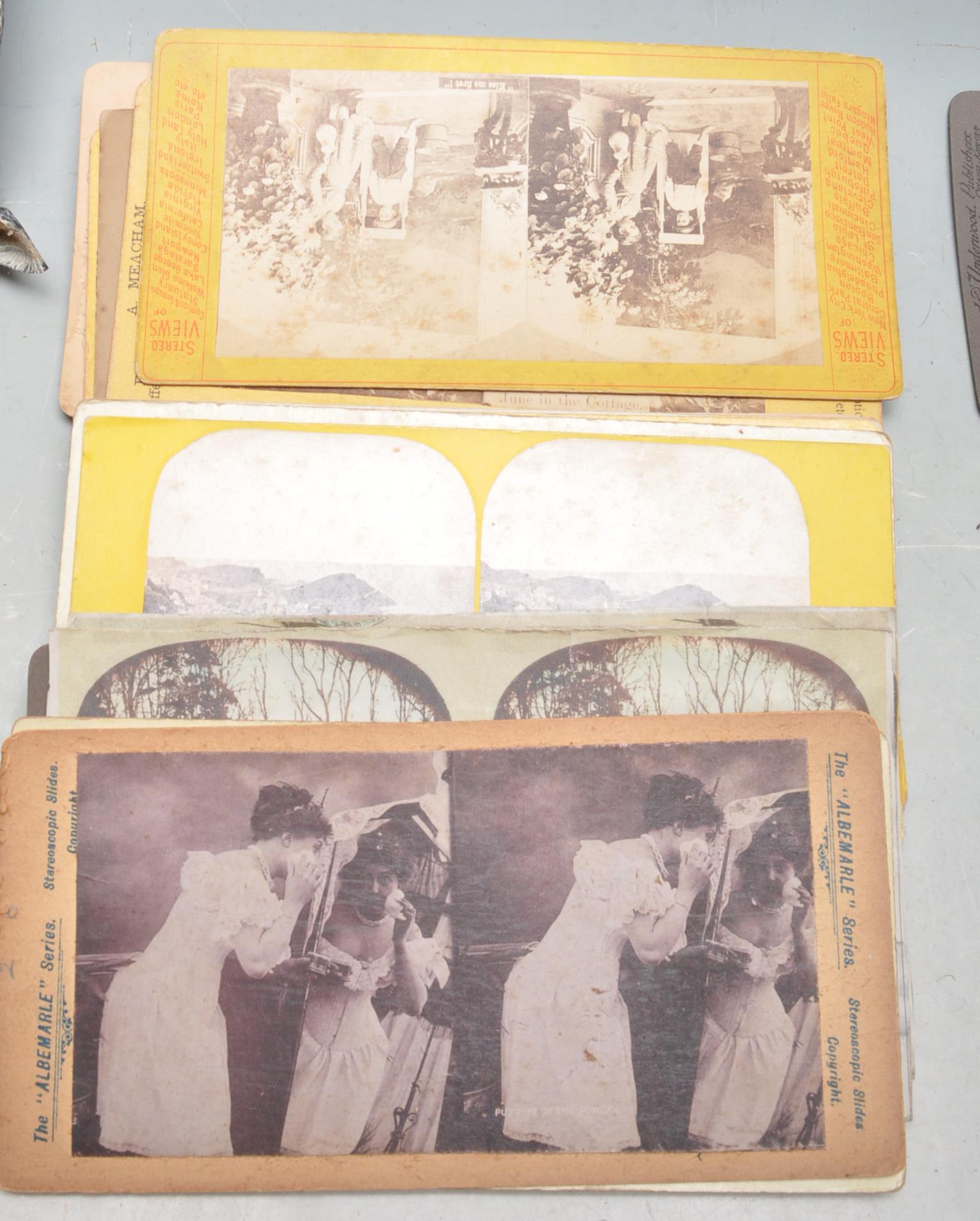VICTORIAN / EDWARDIAN STEREOSCOPIC / STEREOSCOPE VIEWER & SLIDES - Image 11 of 11