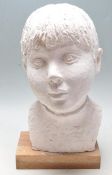 1972 20TH CENTURY PLASTER BUST FEMALE FIGURE KEN HUGHES