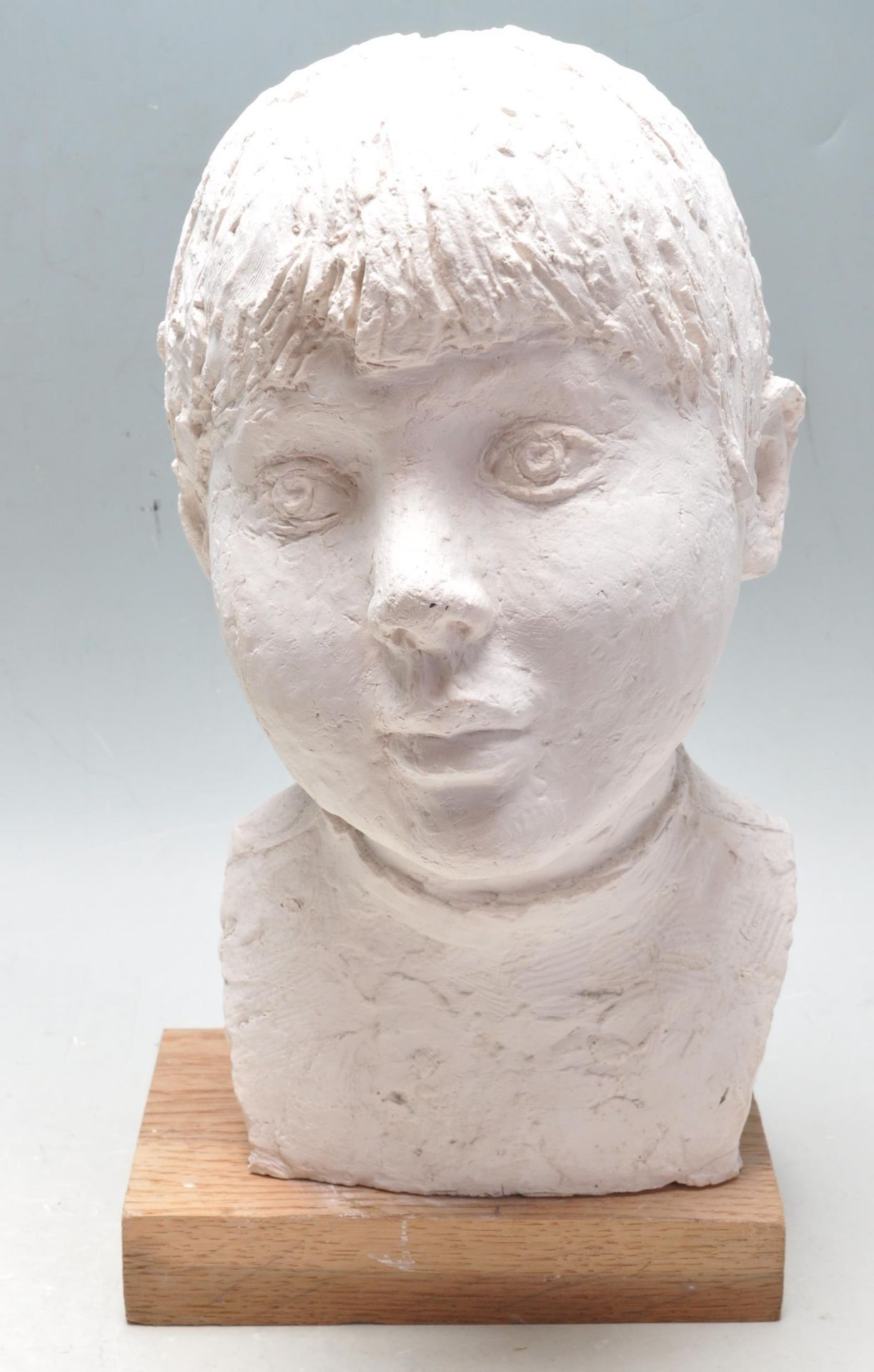 1972 20TH CENTURY PLASTER BUST FEMALE FIGURE KEN HUGHES