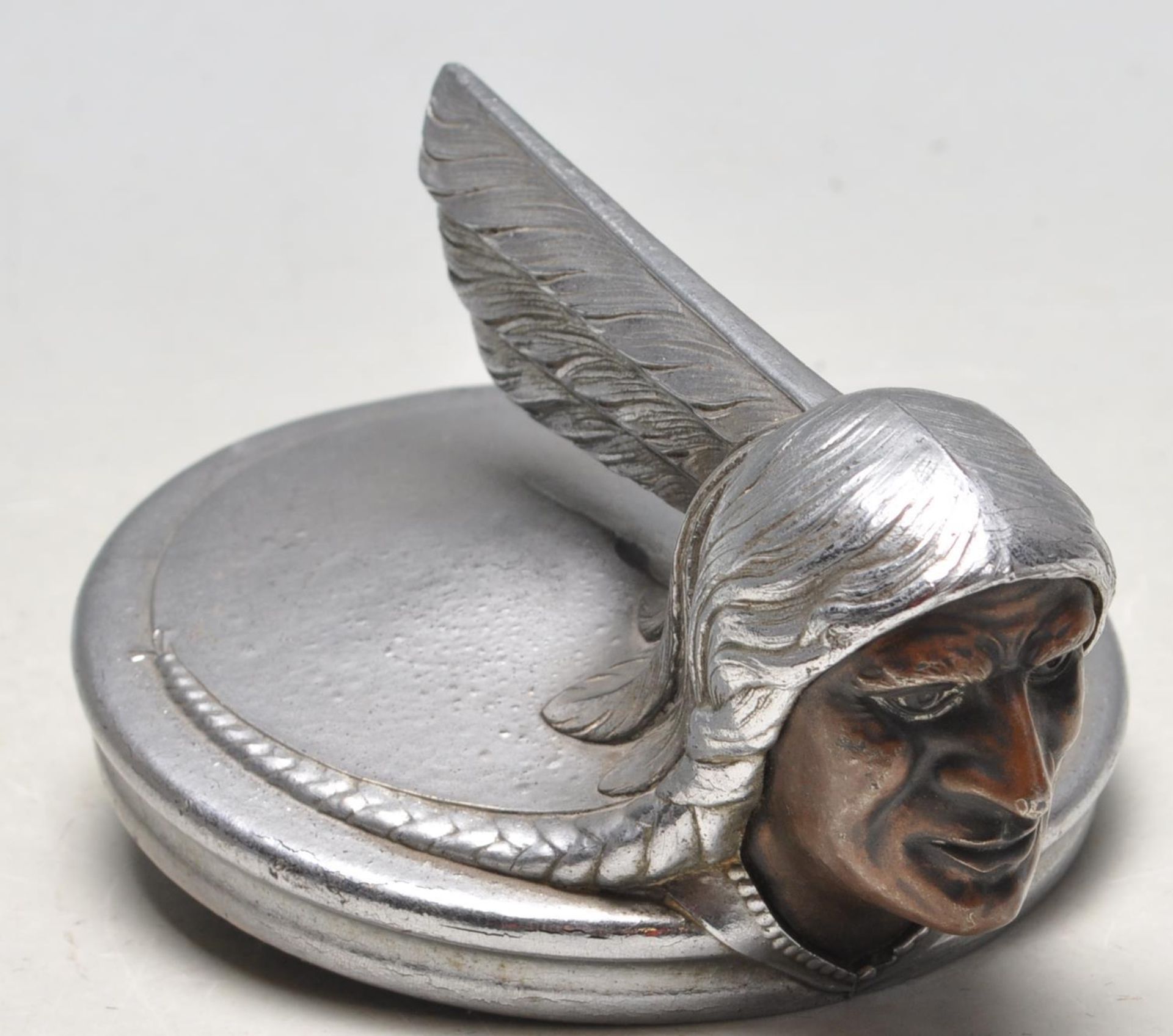 VINTAGE NATIVE AMERICAN FUEL CAP CAR MASCOT