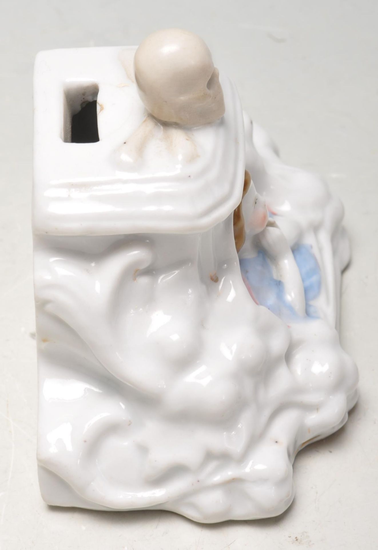 19TH CENTURY VICTORIAN CERAMIC PORCELAIN FAIRY NIGHT LIGHT - Image 6 of 7