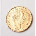 1900 DANISH 10 KRONER GOLD COIN