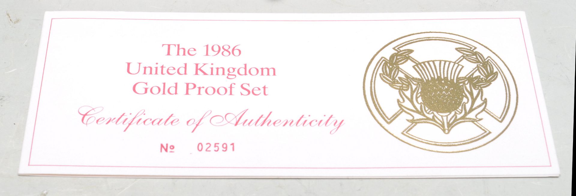 1986 UNITED KINGDOM GOLD PROOF COIN COLLECTION - Bild 2 aus 4