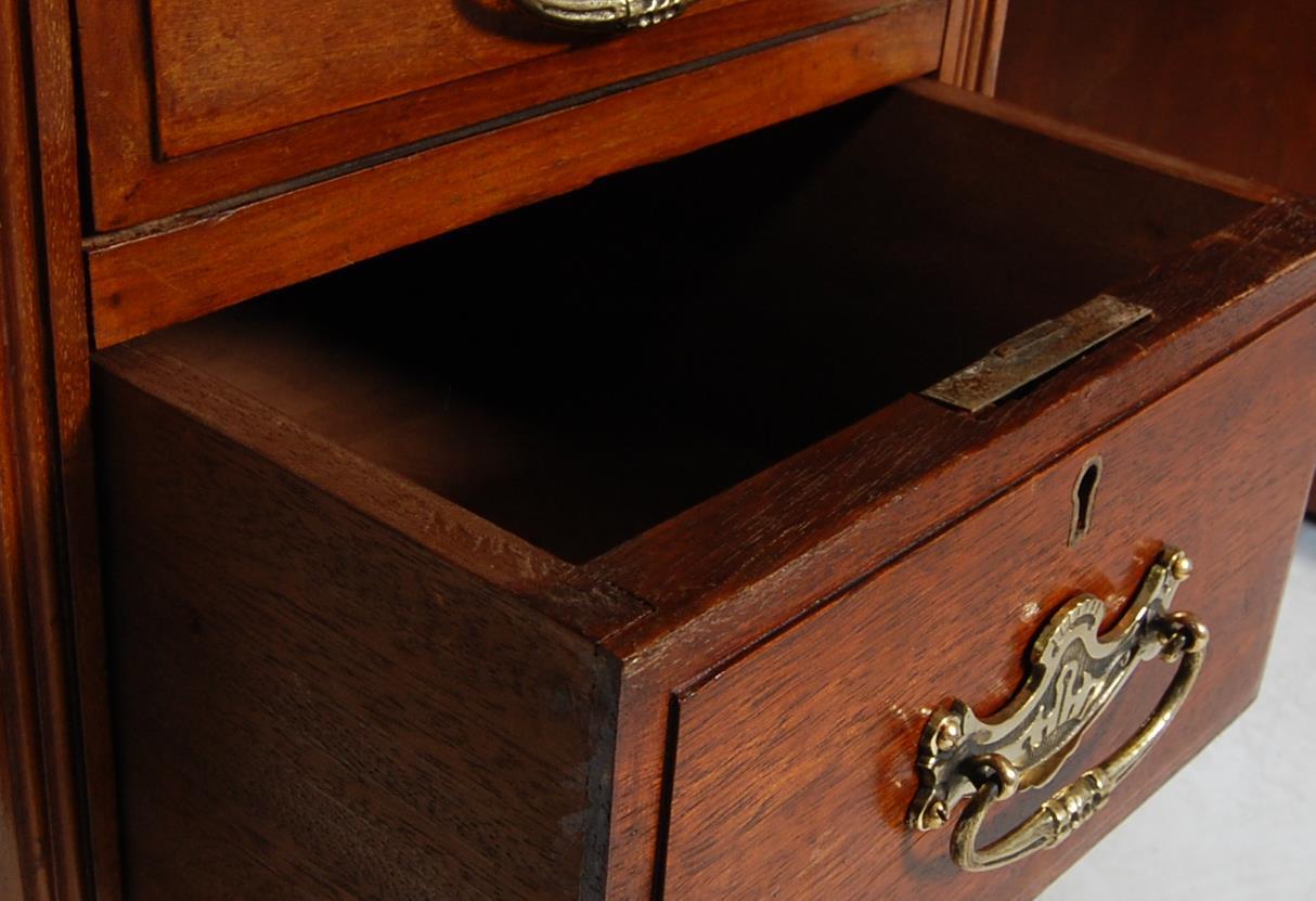 ANTIQUE 19TH CENTURY WALNUT TWIN PEDESTAL DESK - Image 11 of 11